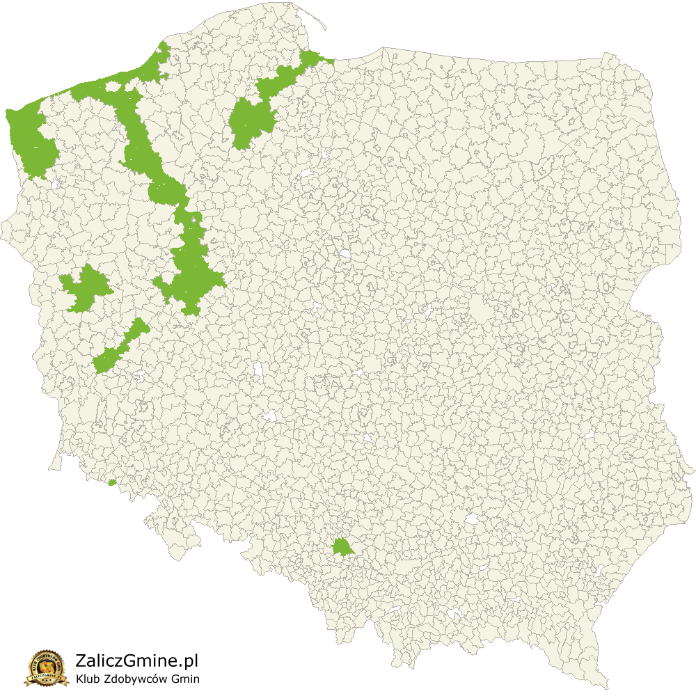 Mapa Zdobytych Gmin