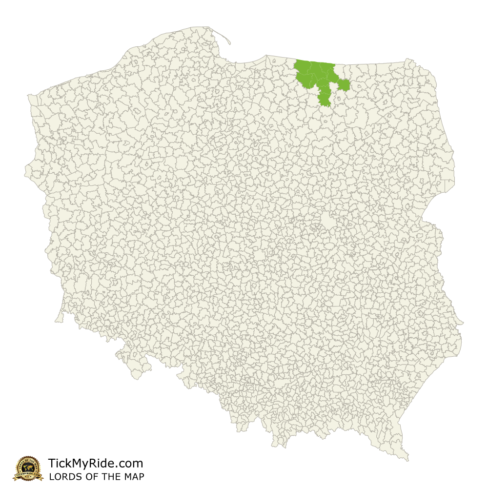 Mapa Zdobytych Gmin