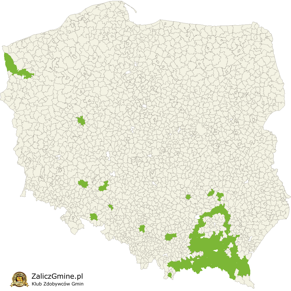 Mapa Zdobytych Gmin