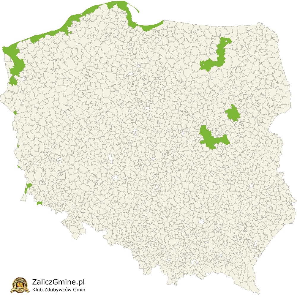 Mapa Zdobytych Gmin