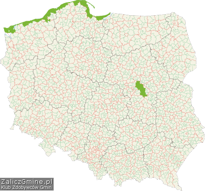 Mapa Zdobytych Gmin
