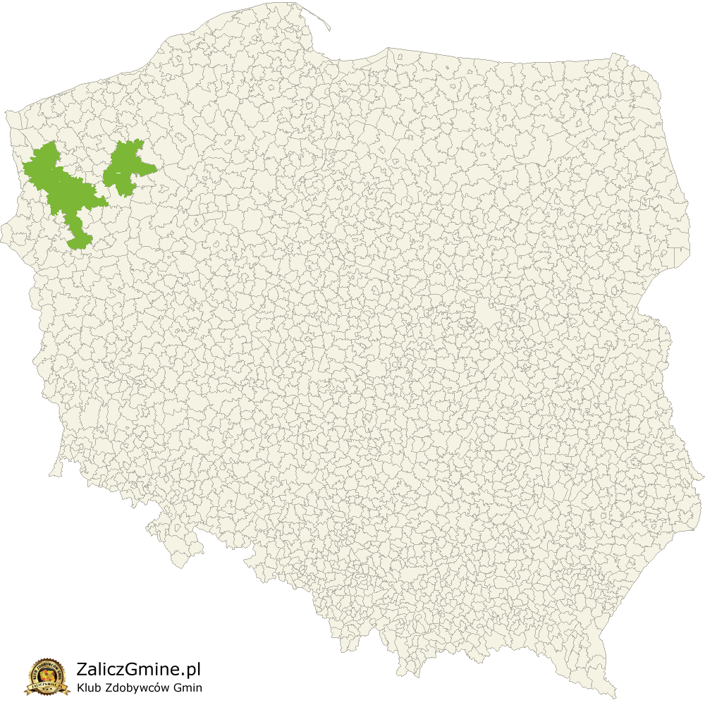 Mapa Zdobytych Gmin
