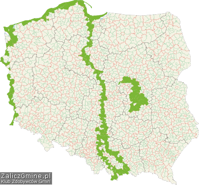 Mapa Zdobytych Gmin