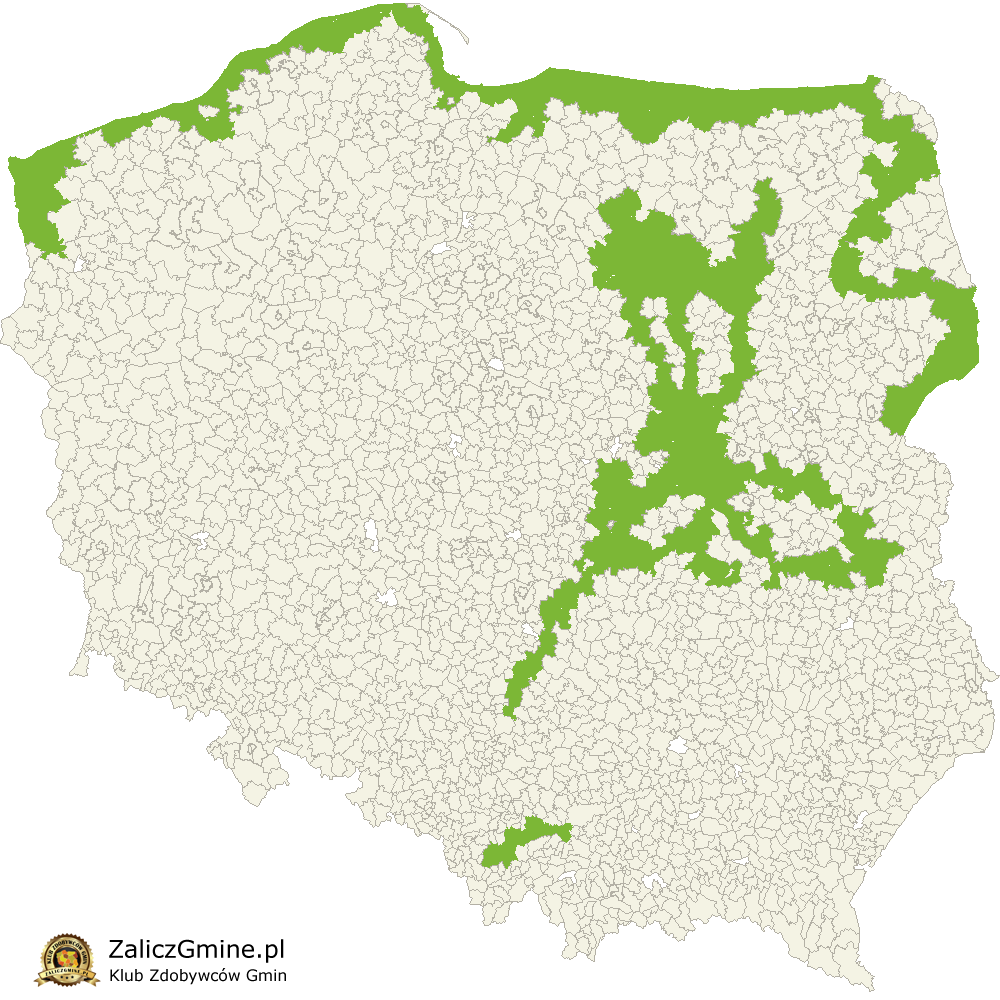 Mapa Zdobytych Gmin