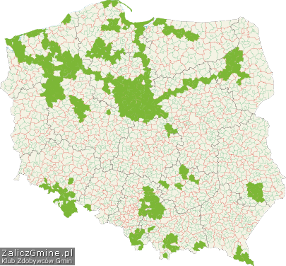 Mapa Zdobytych Gmin