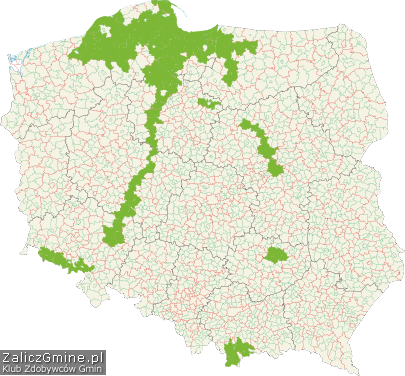 Mapa Zdobytych Gmin