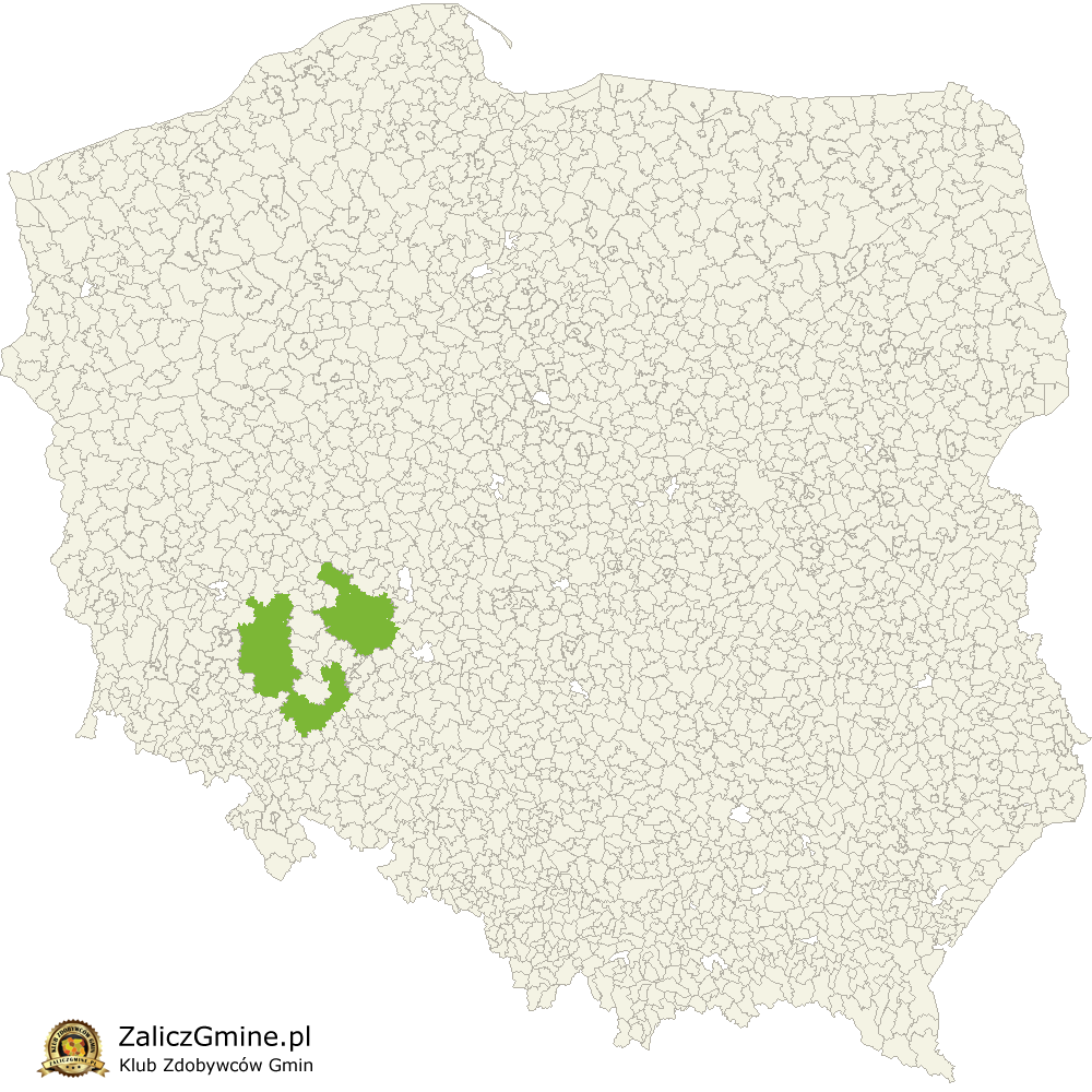 Mapa Zdobytych Gmin