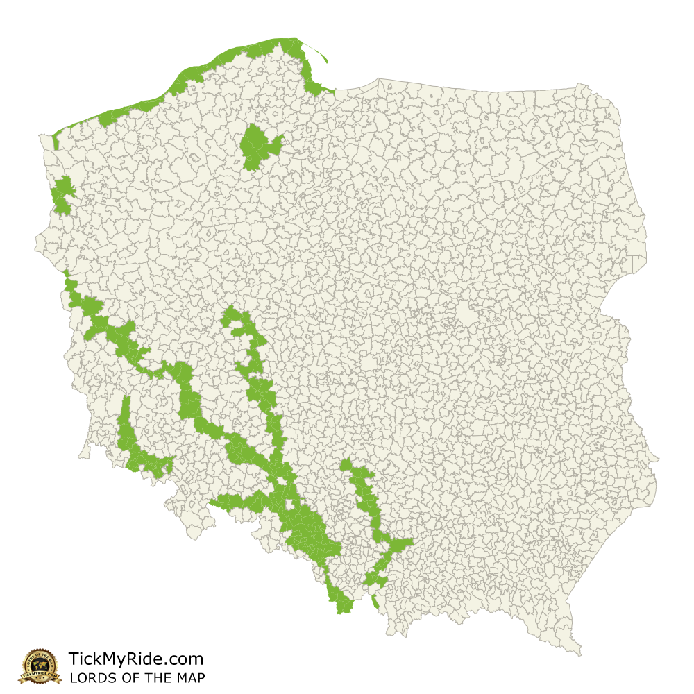Mapa Zdobytych Gmin