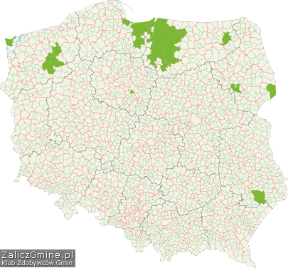 Mapa Zdobytych Gmin