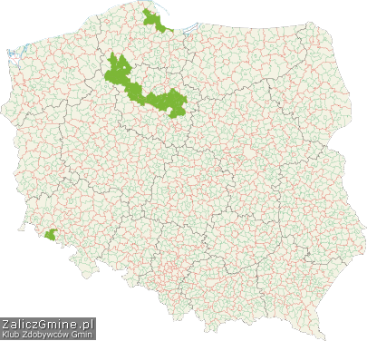 Mapa Zdobytych Gmin