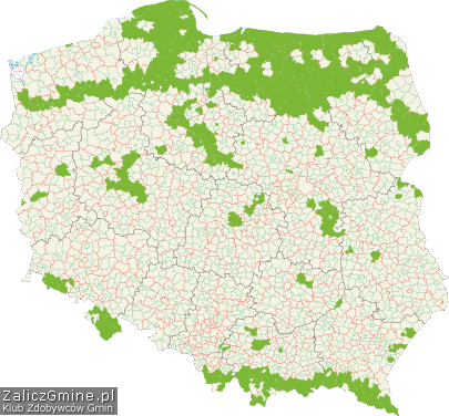 Mapa Zdobytych Gmin