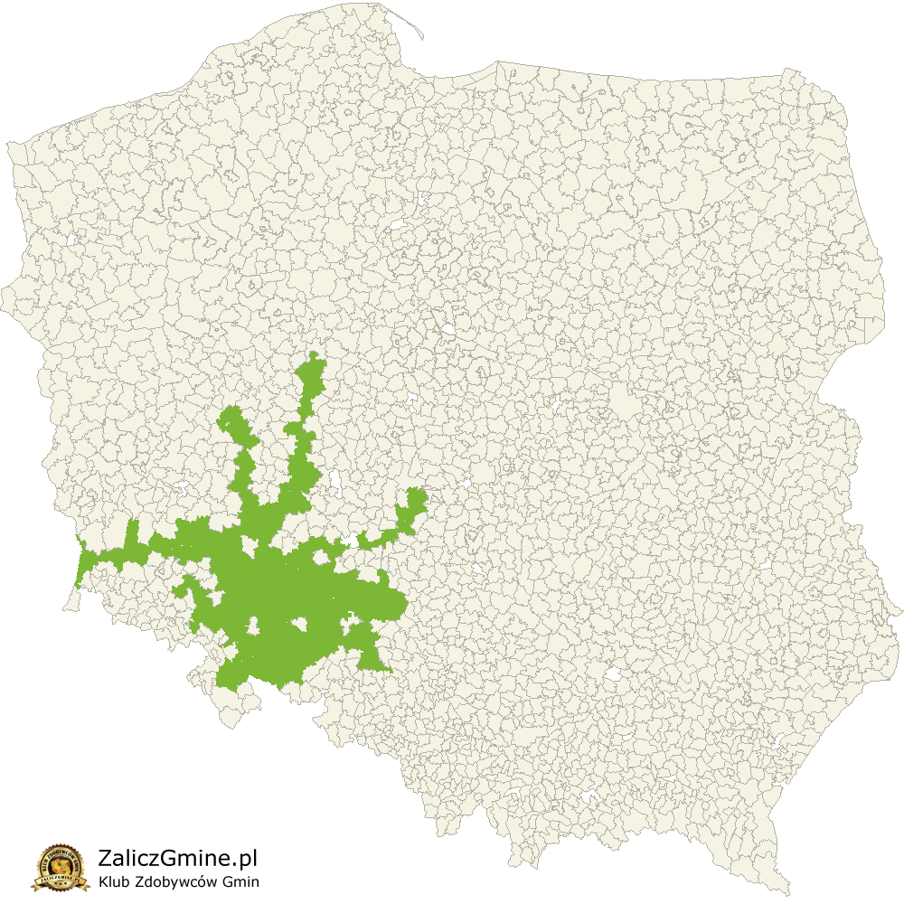 Mapa Zdobytych Gmin