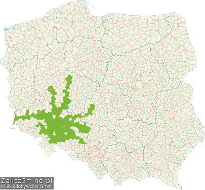 Mapa Zdobytych Gmin