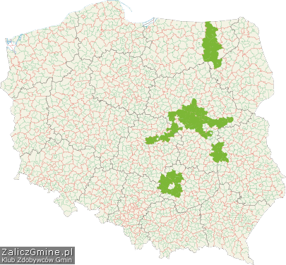Mapa Zdobytych Gmin