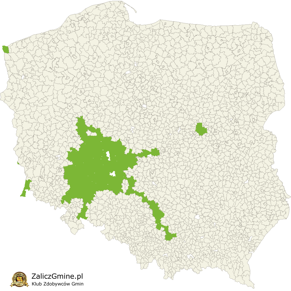 Mapa Zdobytych Gmin