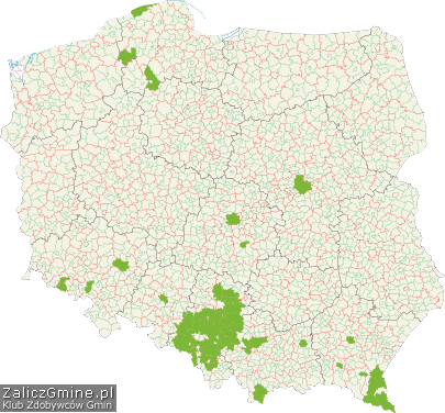 Mapa Zdobytych Gmin