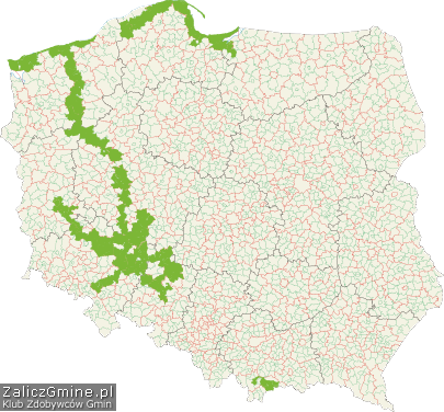 Mapa Zdobytych Gmin