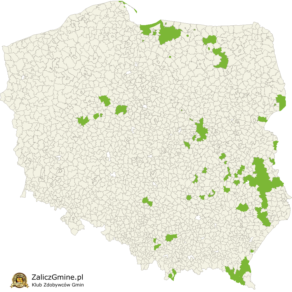 Mapa Zdobytych Gmin