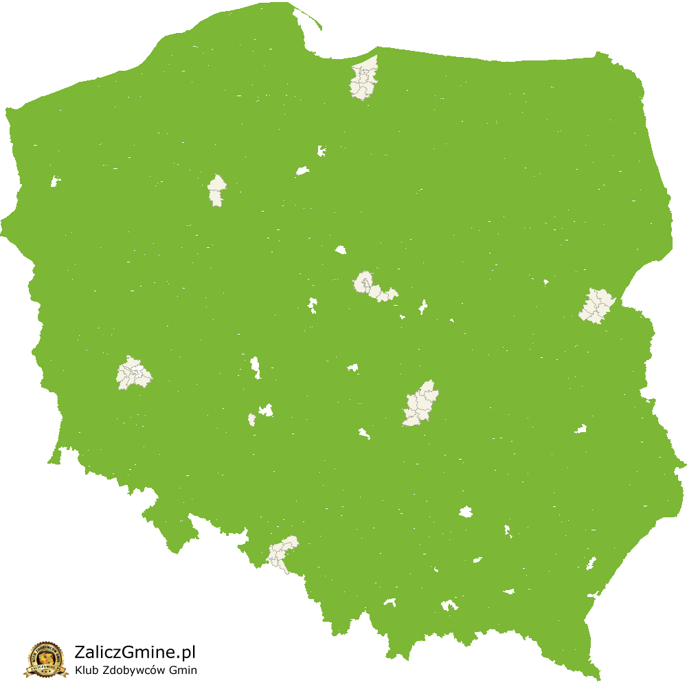 Mapa Zdobytych Gmin