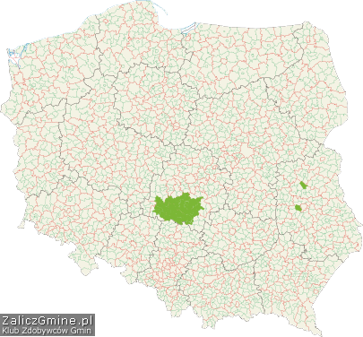 Mapa Zdobytych Gmin