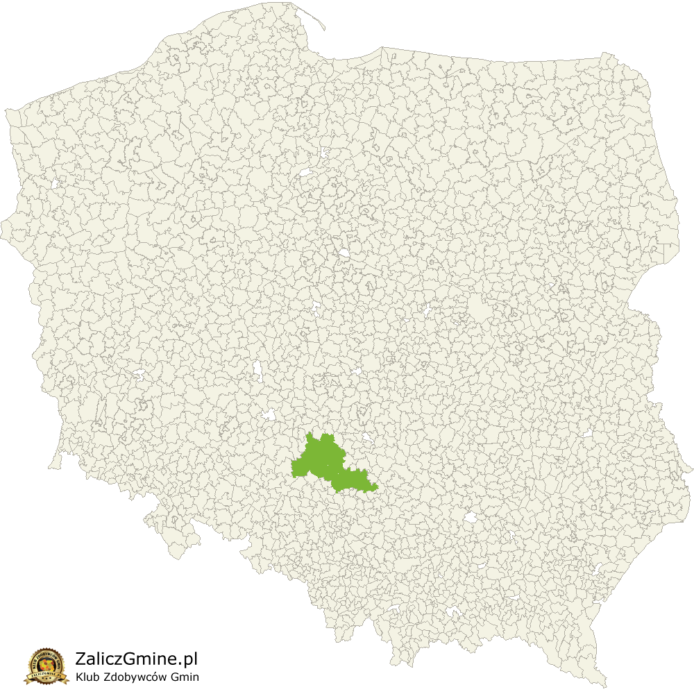 Mapa Zdobytych Gmin