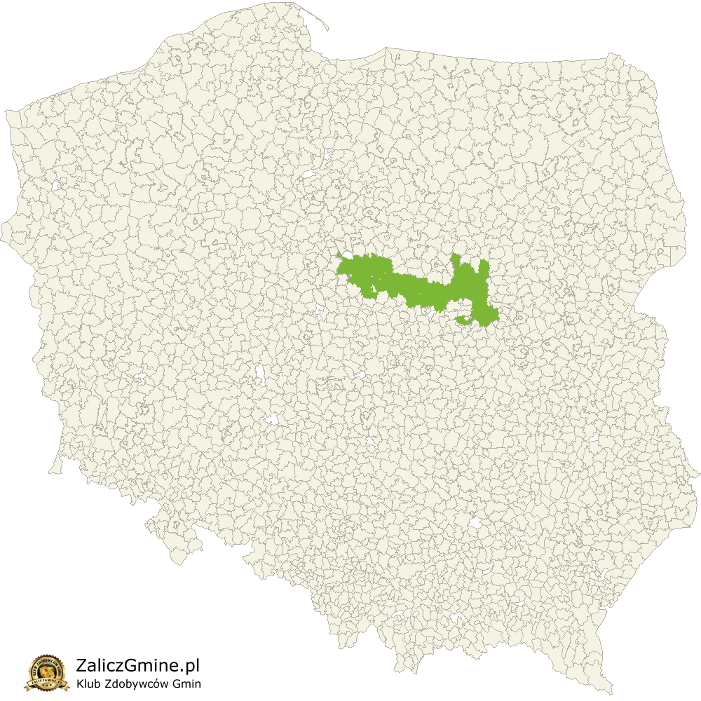 Mapa Zdobytych Gmin