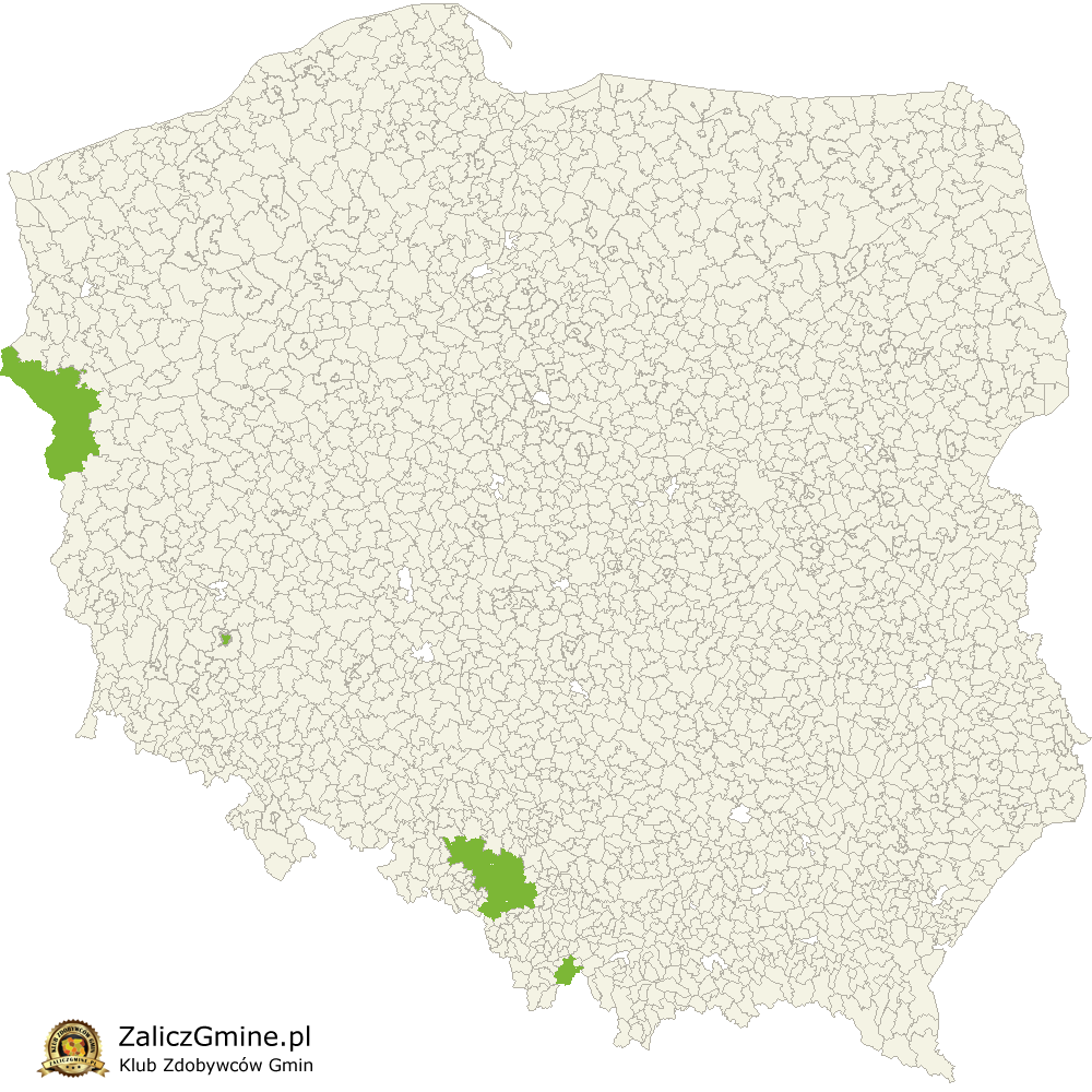 Mapa Zdobytych Gmin