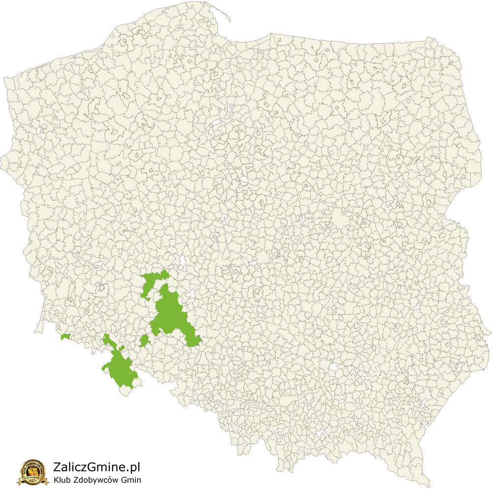 Mapa Zdobytych Gmin