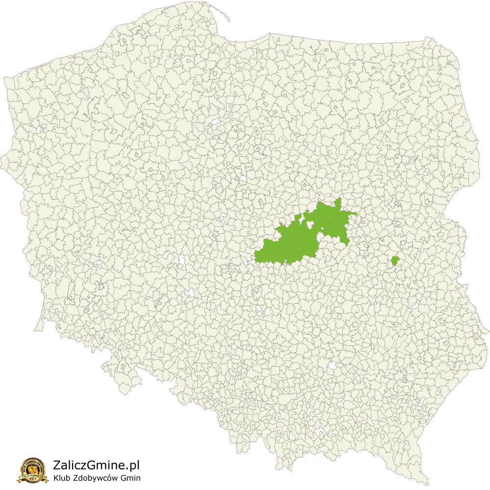 Mapa Zdobytych Gmin