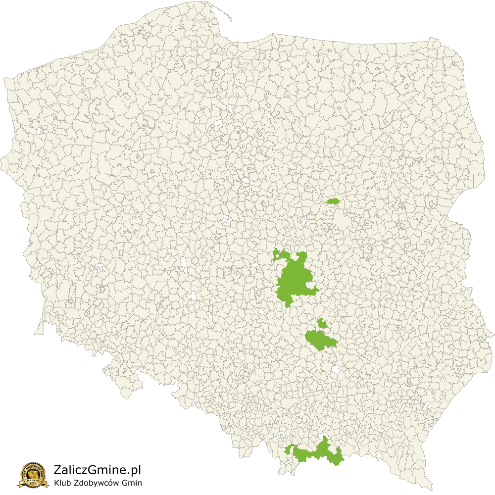 Mapa Zdobytych Gmin