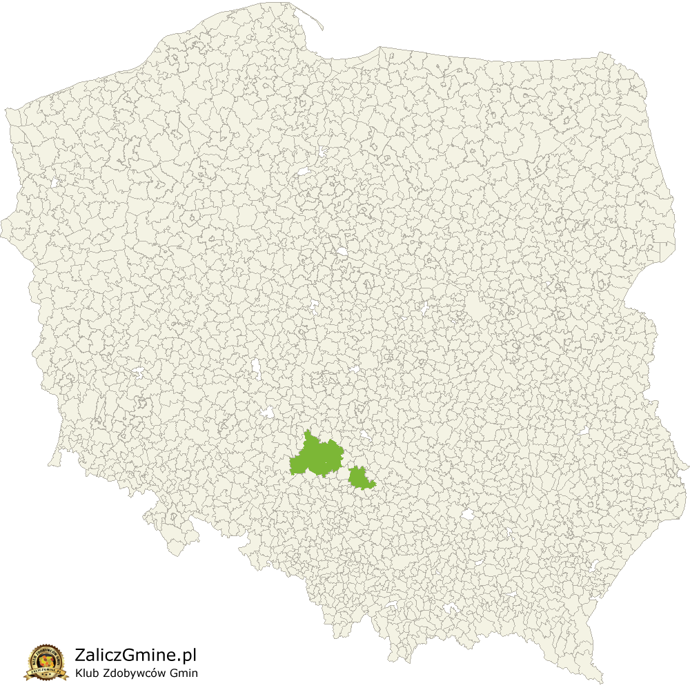Mapa Zdobytych Gmin