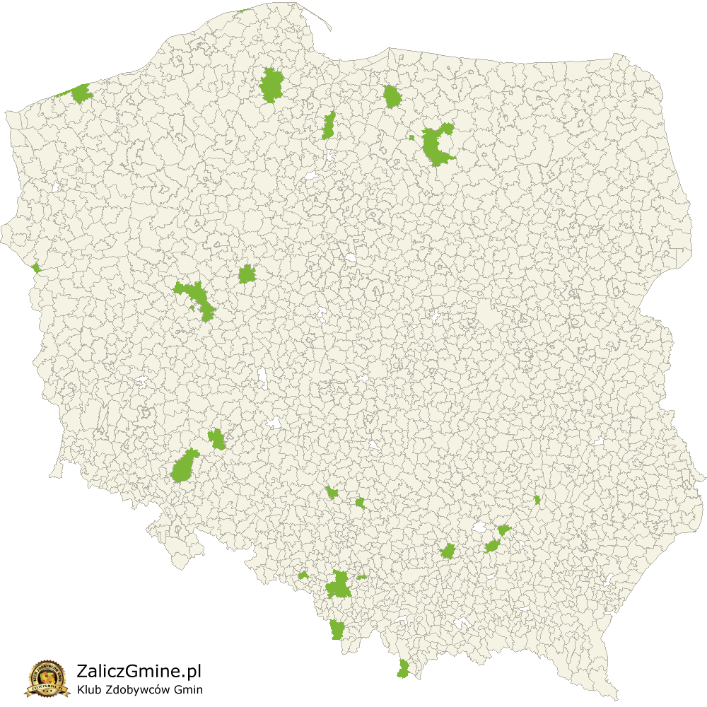 Mapa Zdobytych Gmin