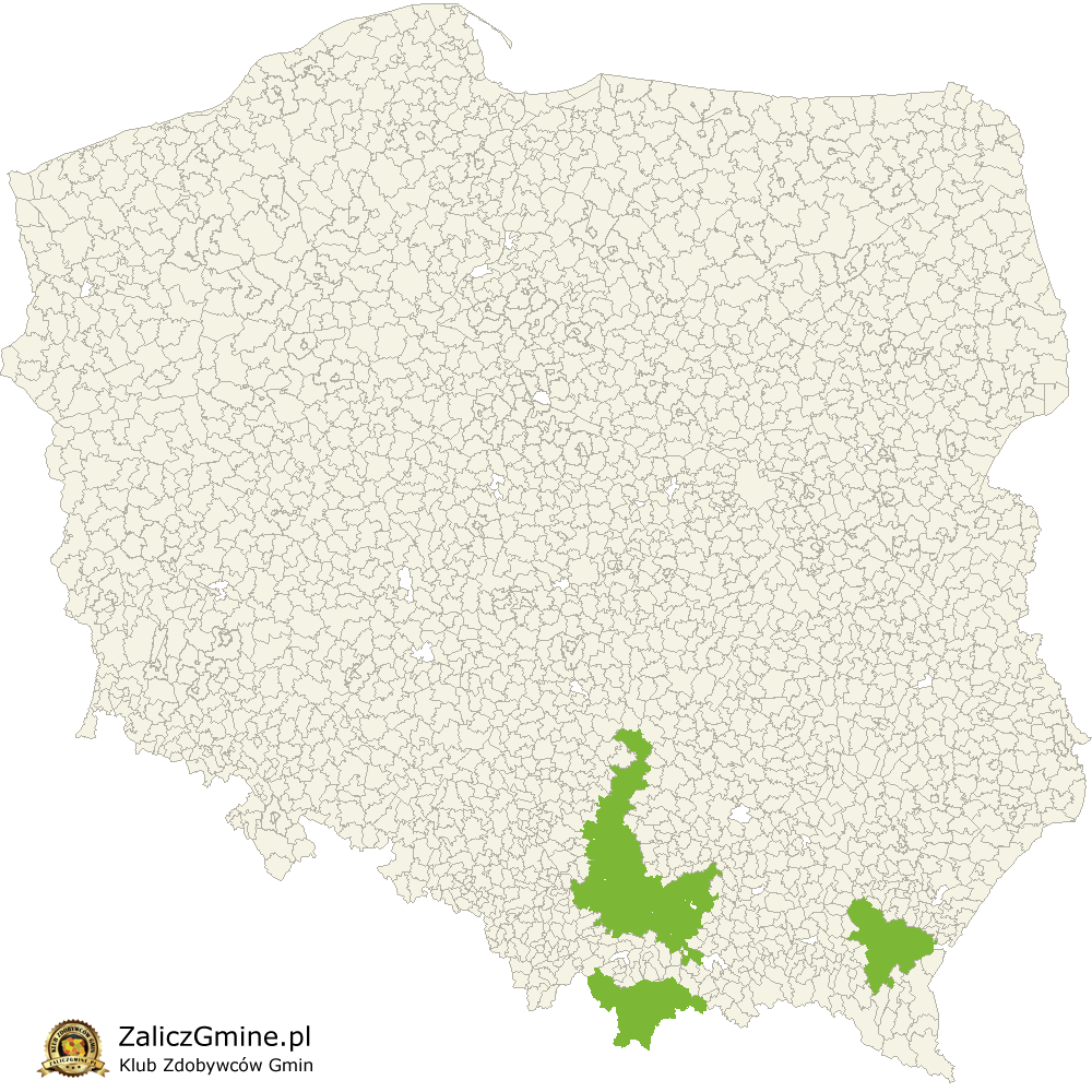 Mapa Zdobytych Gmin