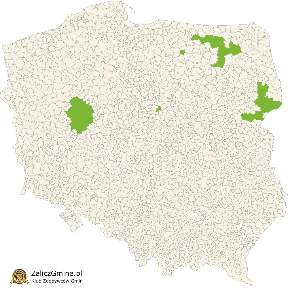 Mapa Zdobytych Gmin