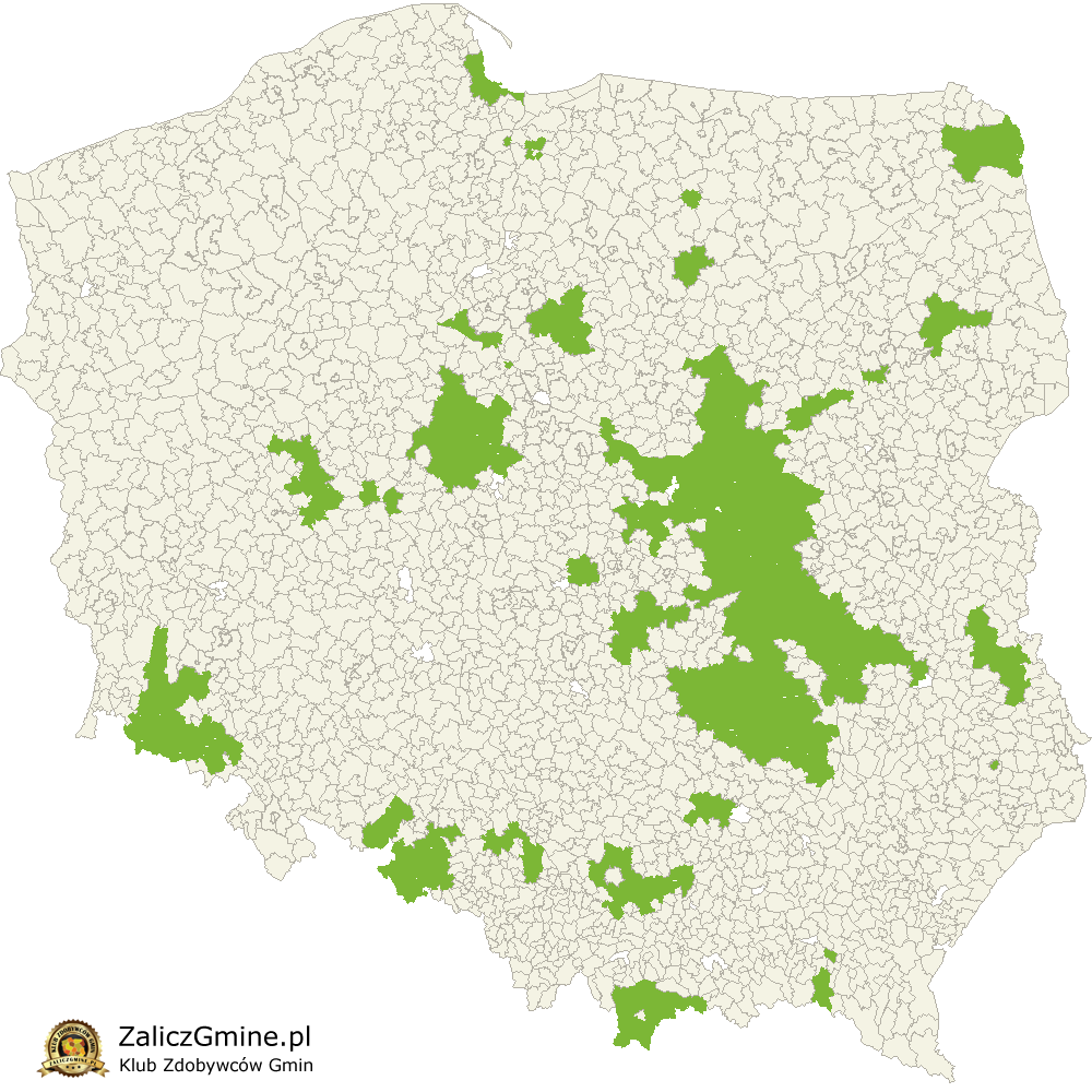 Mapa Zdobytych Gmin