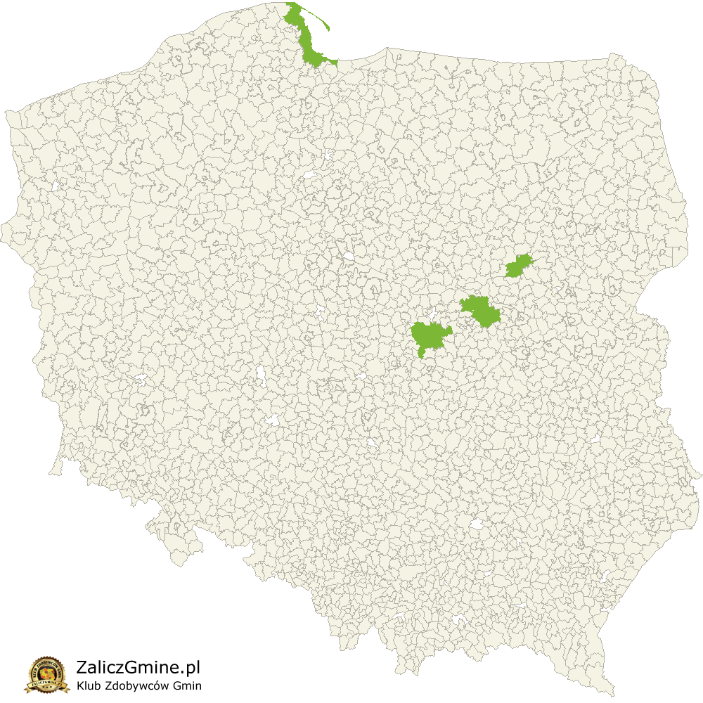 Mapa Zdobytych Gmin