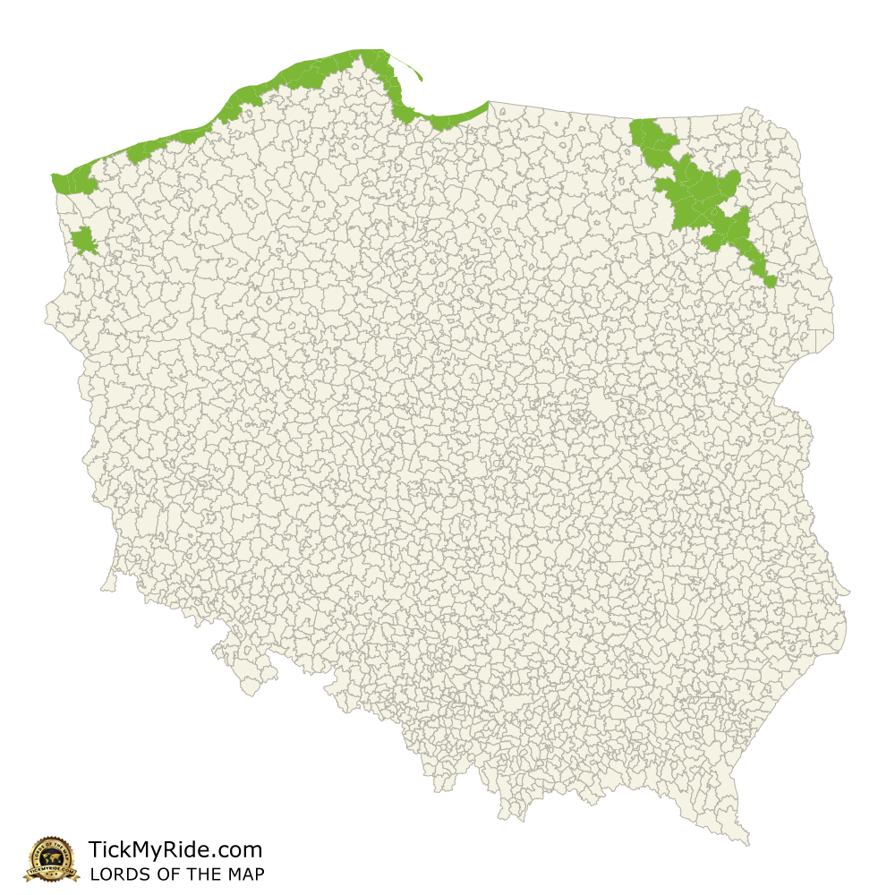 Mapa Zdobytych Gmin