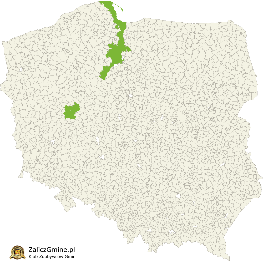 Mapa Zdobytych Gmin