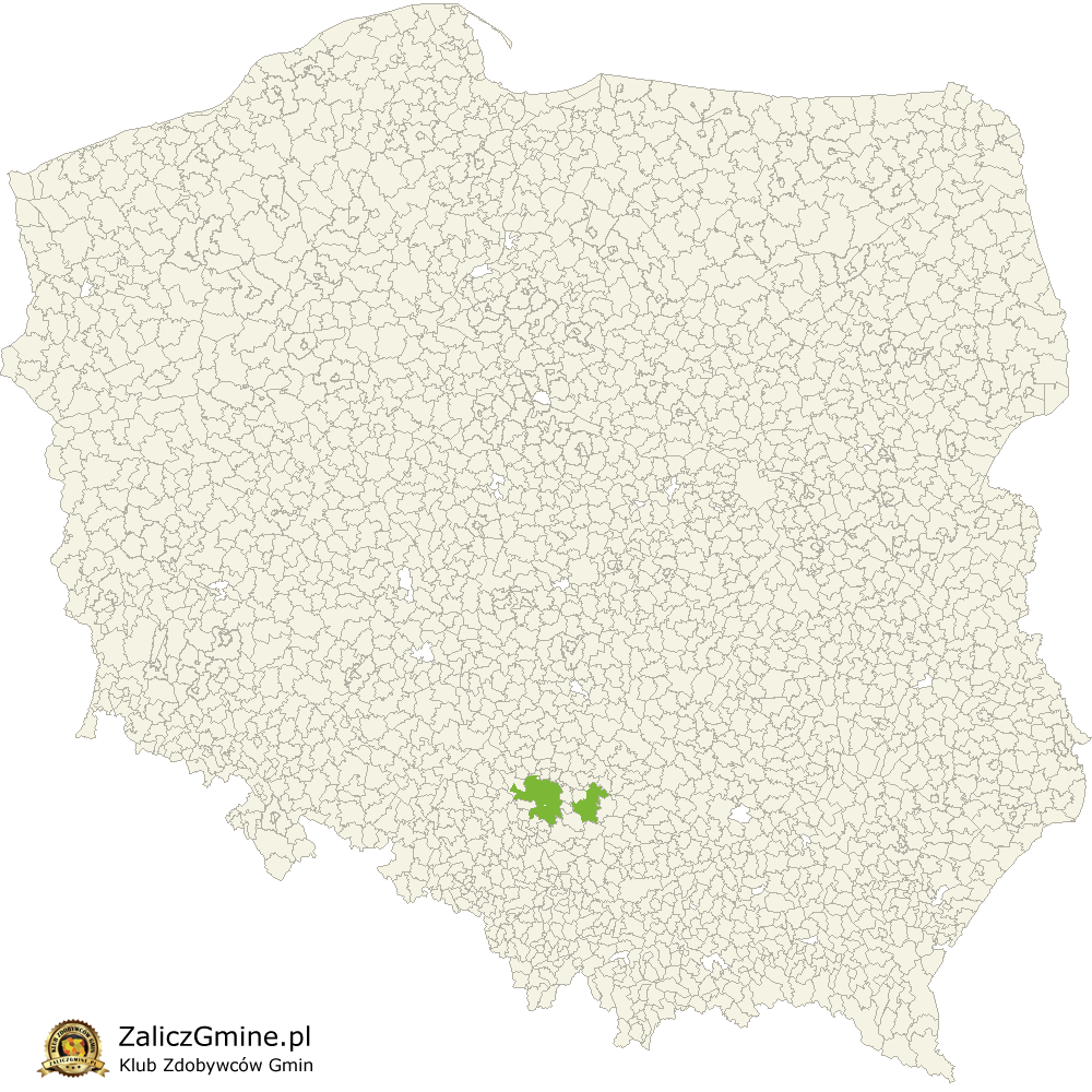 Mapa Zdobytych Gmin