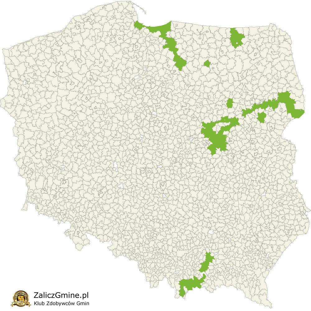 Mapa Zdobytych Gmin
