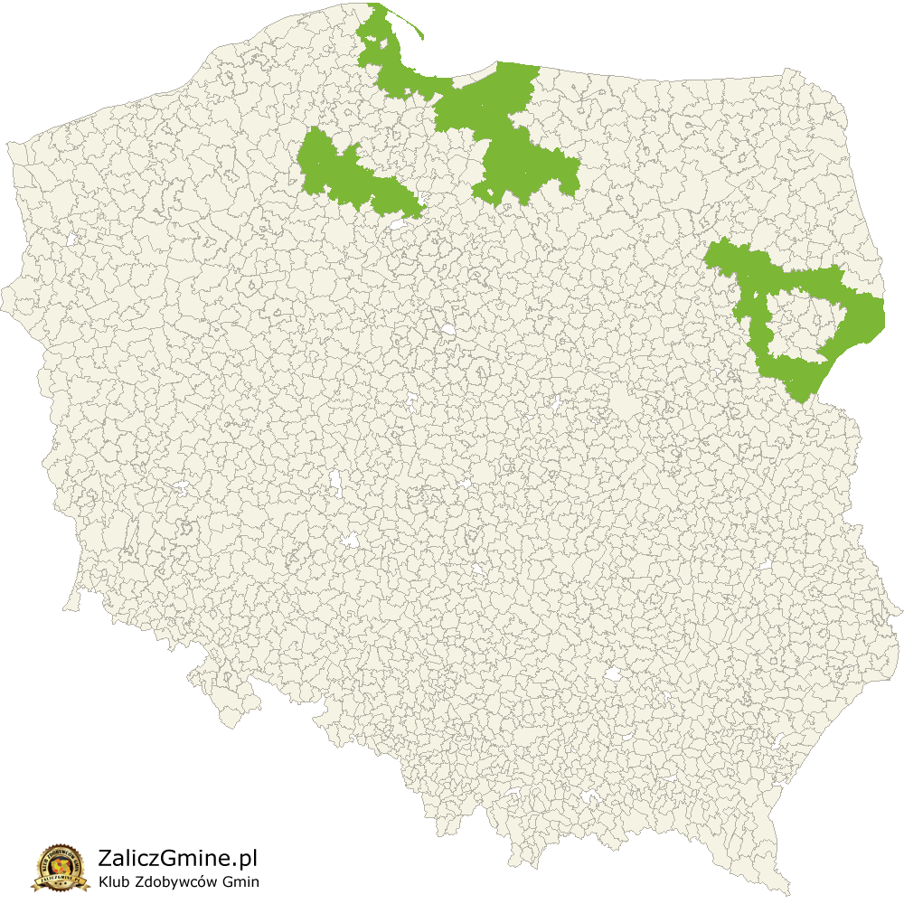 Mapa Zdobytych Gmin