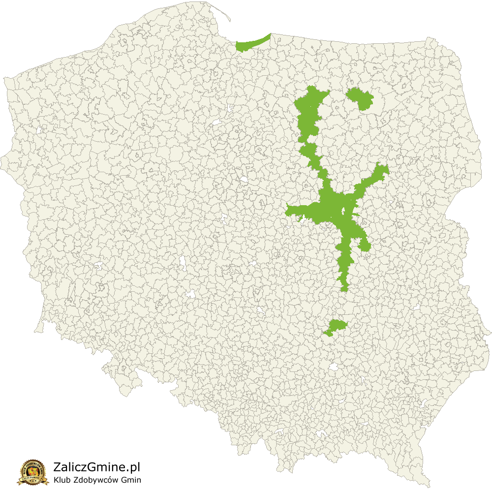 Mapa Zdobytych Gmin