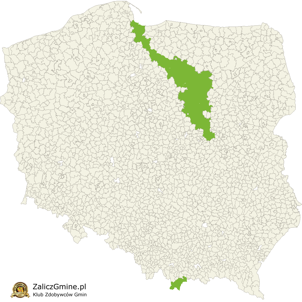 Mapa Zdobytych Gmin