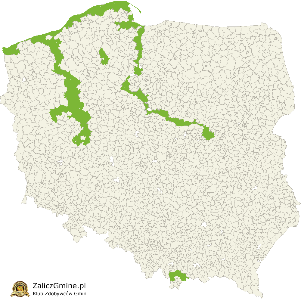 Mapa Zdobytych Gmin