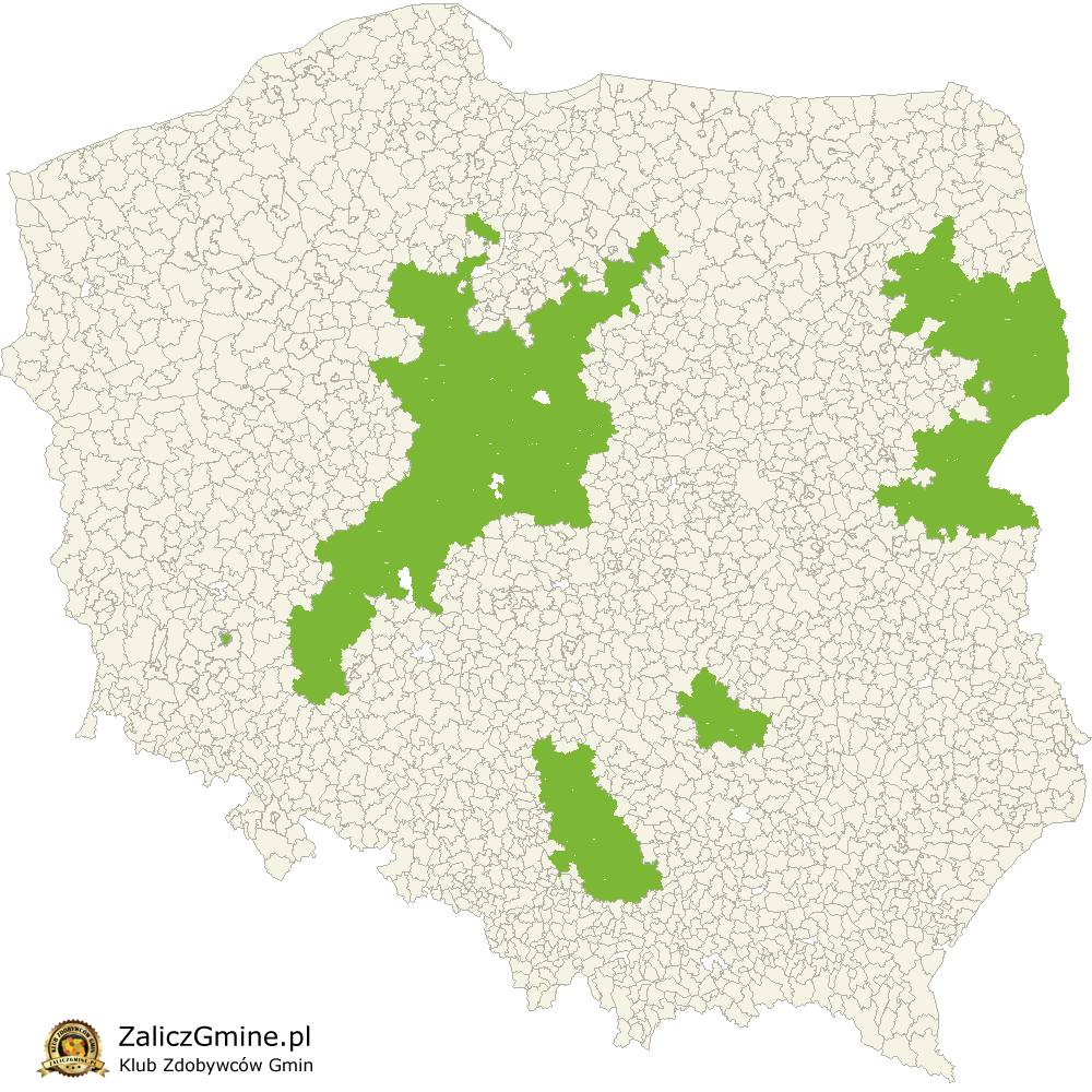 Mapa Zdobytych Gmin