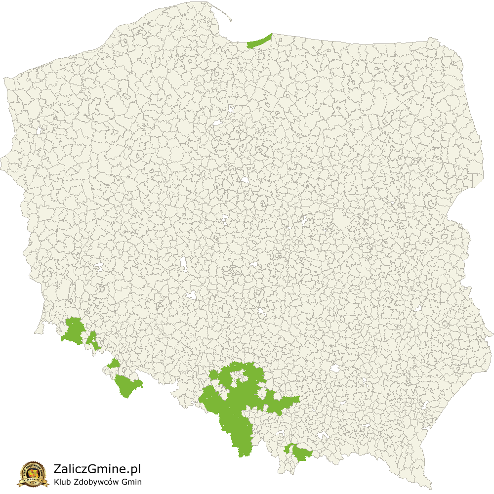 Mapa Zdobytych Gmin