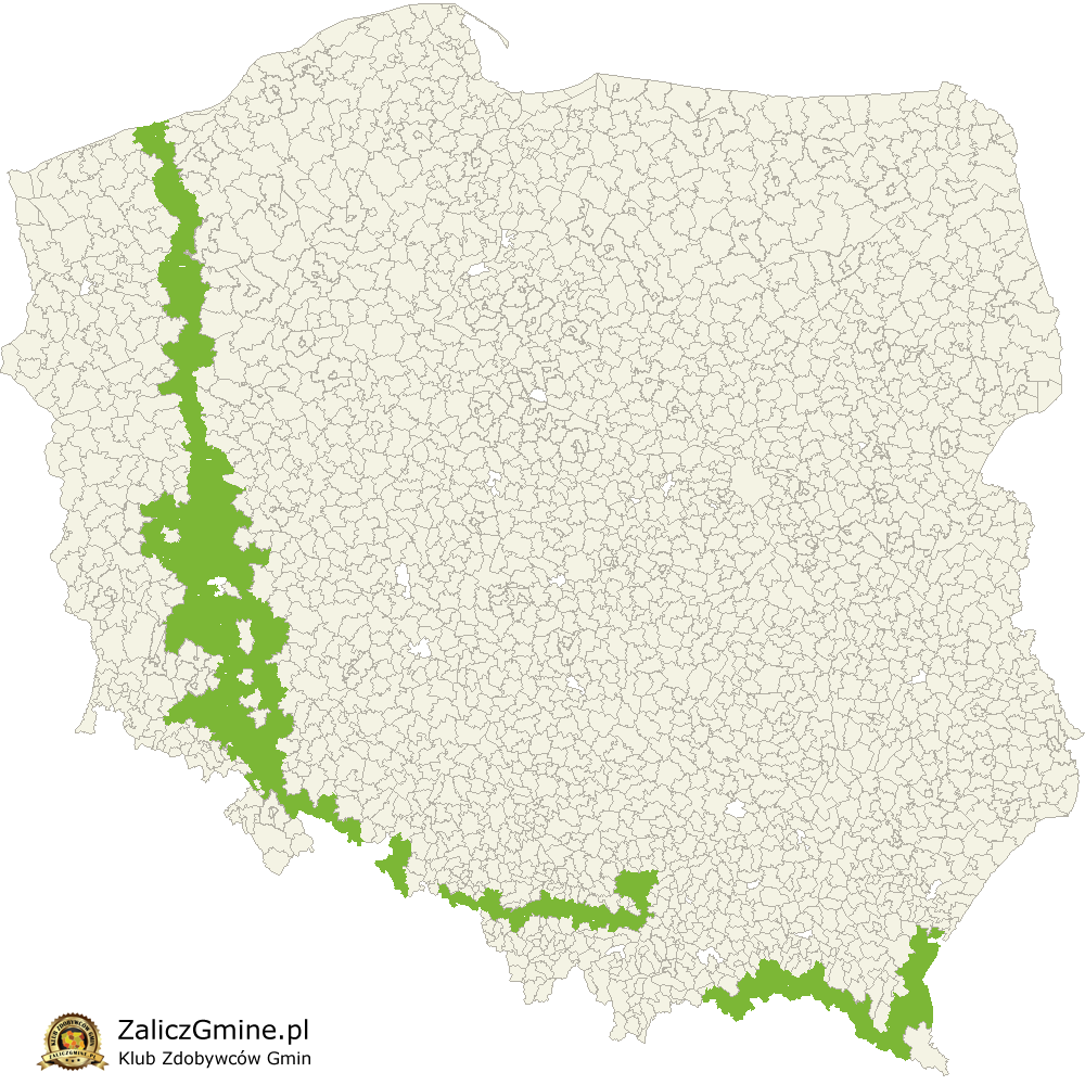 Mapa Zdobytych Gmin