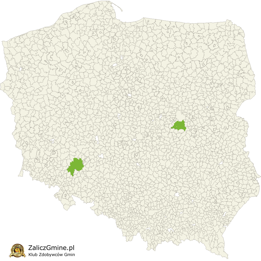 Mapa Zdobytych Gmin