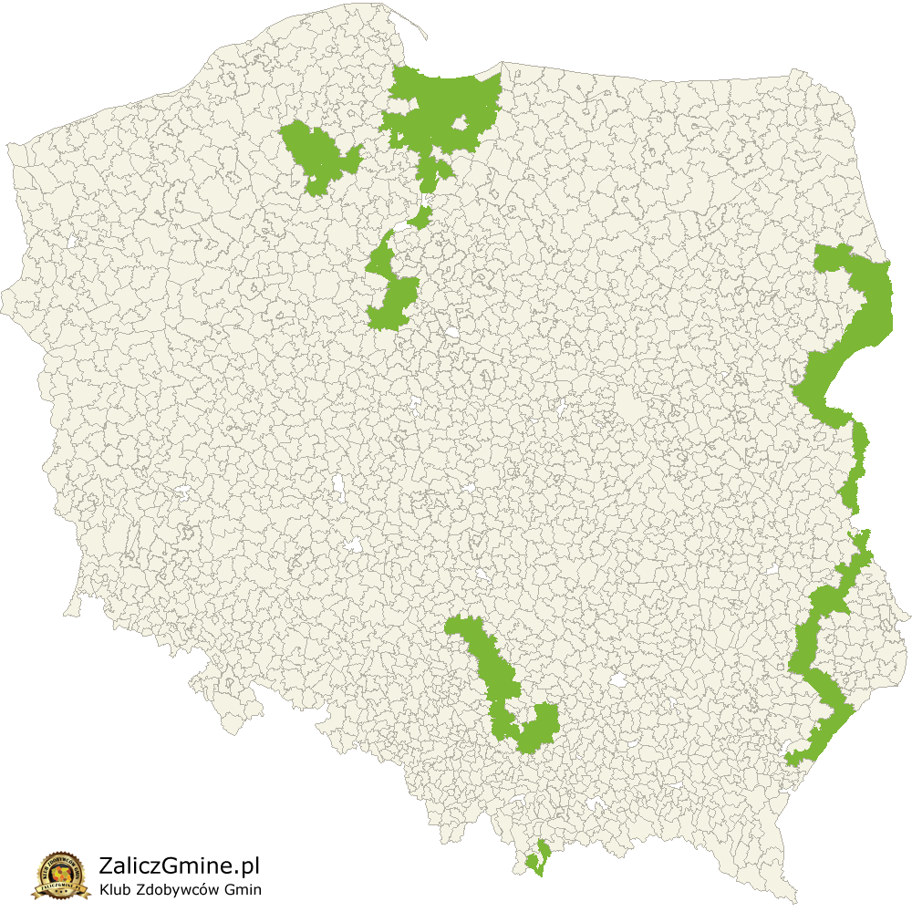 Mapa Zdobytych Gmin