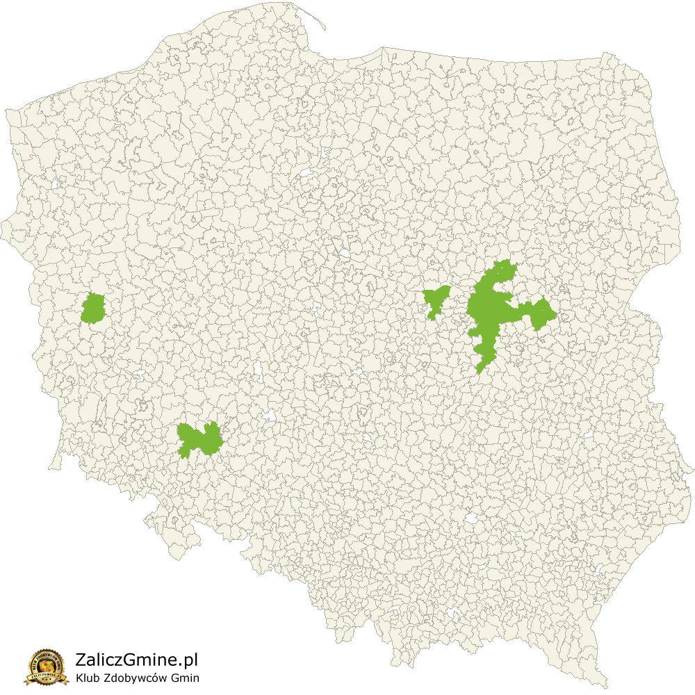 Mapa Zdobytych Gmin